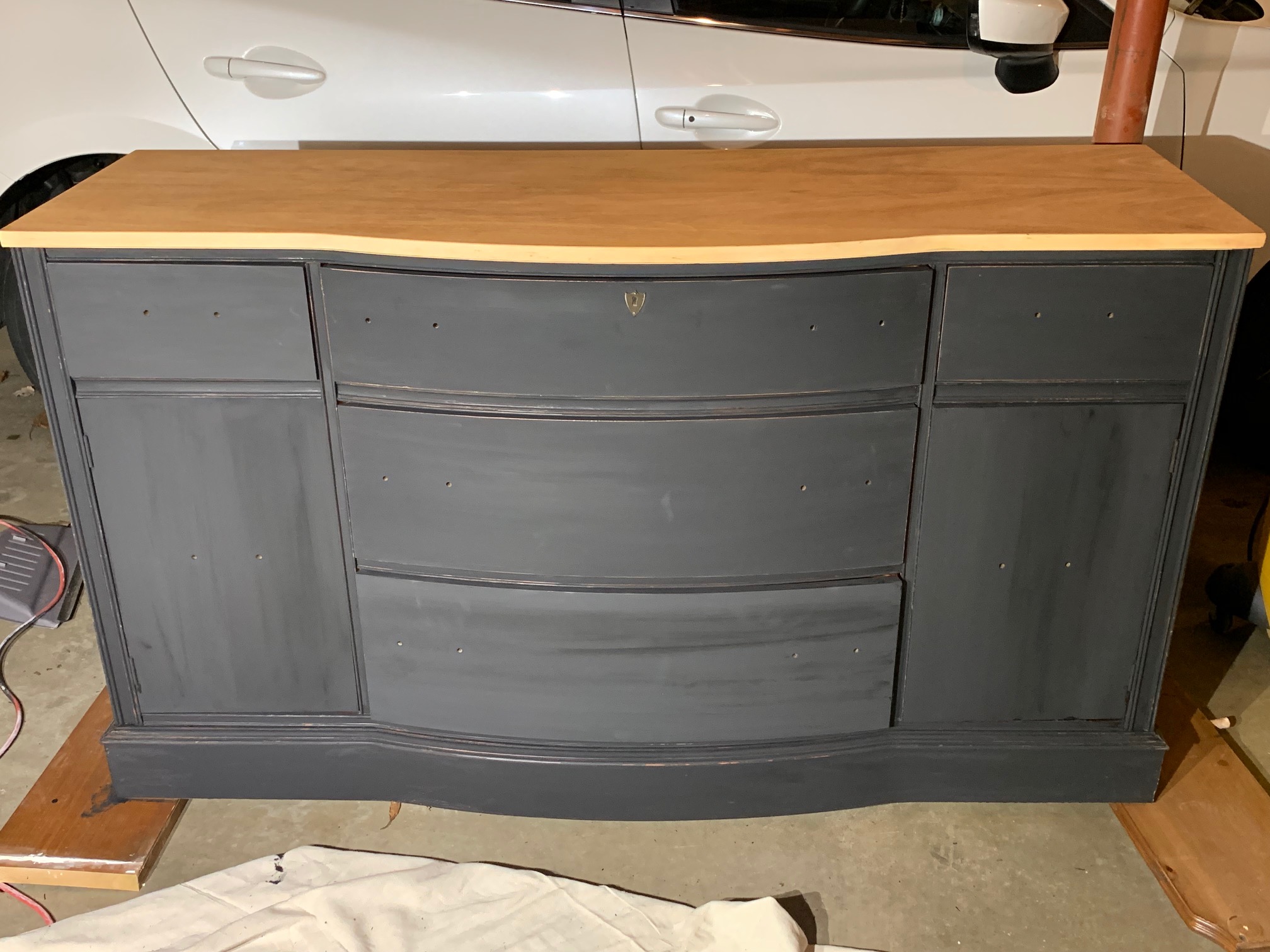 Milk Paint Buffet Makeover - Meg Del Design Furniture