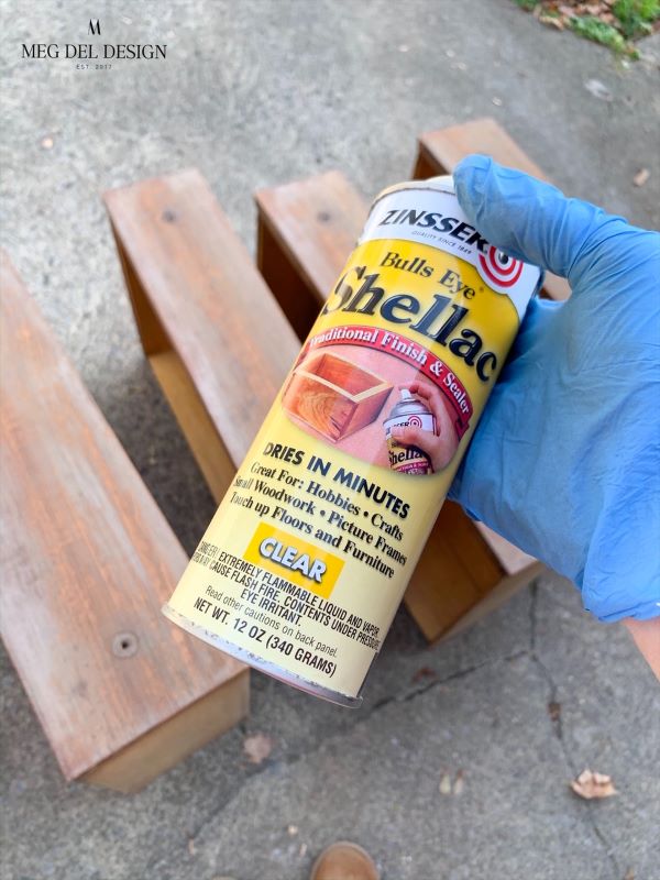 Shellac is a life saver for locking in stains and bleed-through before painting furniture. This spray shellac is my favorite